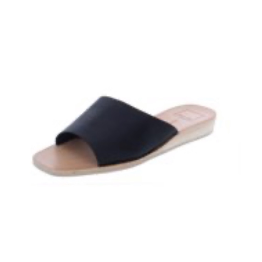 Dolce Vita Black Hildy Leather Sandals 7.5 W